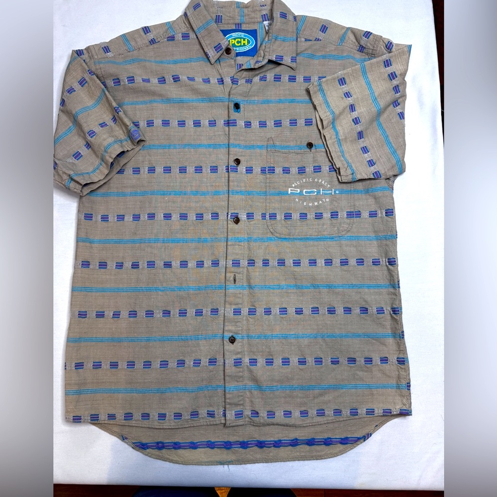 Vintage Pacific Coast Highway Button Down Shirt Size Large